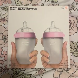 ComoTomo Bottles 2qty (2pak) 8fl oz/250ml (pink)